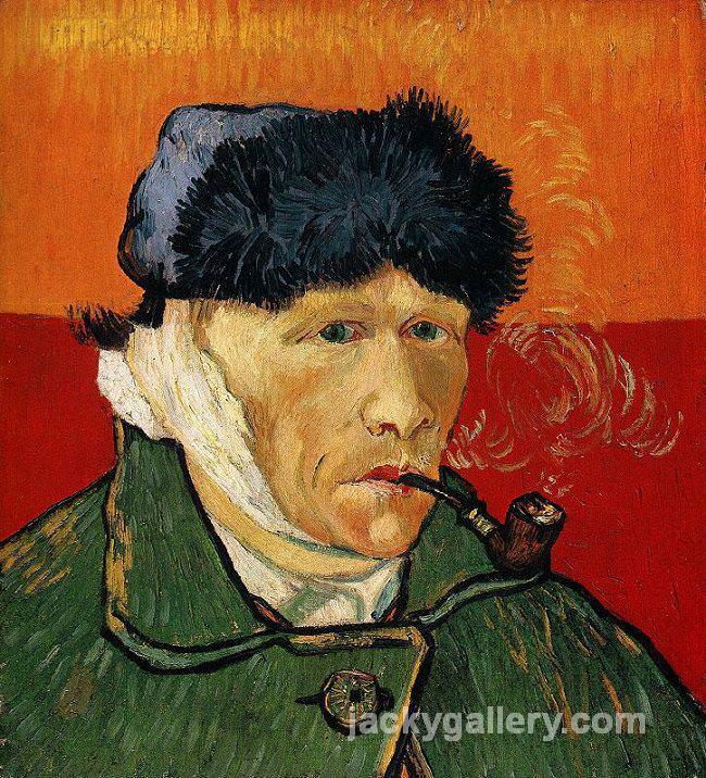 Self-Portrait with Bandaged Ear and Pipe, Van Gogh painting